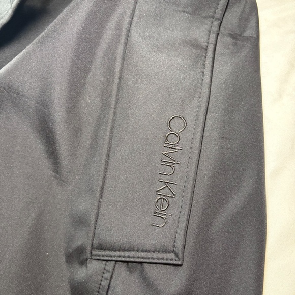 Calvin Klein Ladies'Trench Coat Pockets Removable Hood, Black PL, 4 Buttons, Tie - Picture 12 of 16